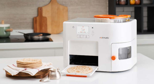 Rotimatic Machine with pile of rotis