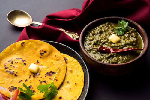 Makki di roti and sarso da saag