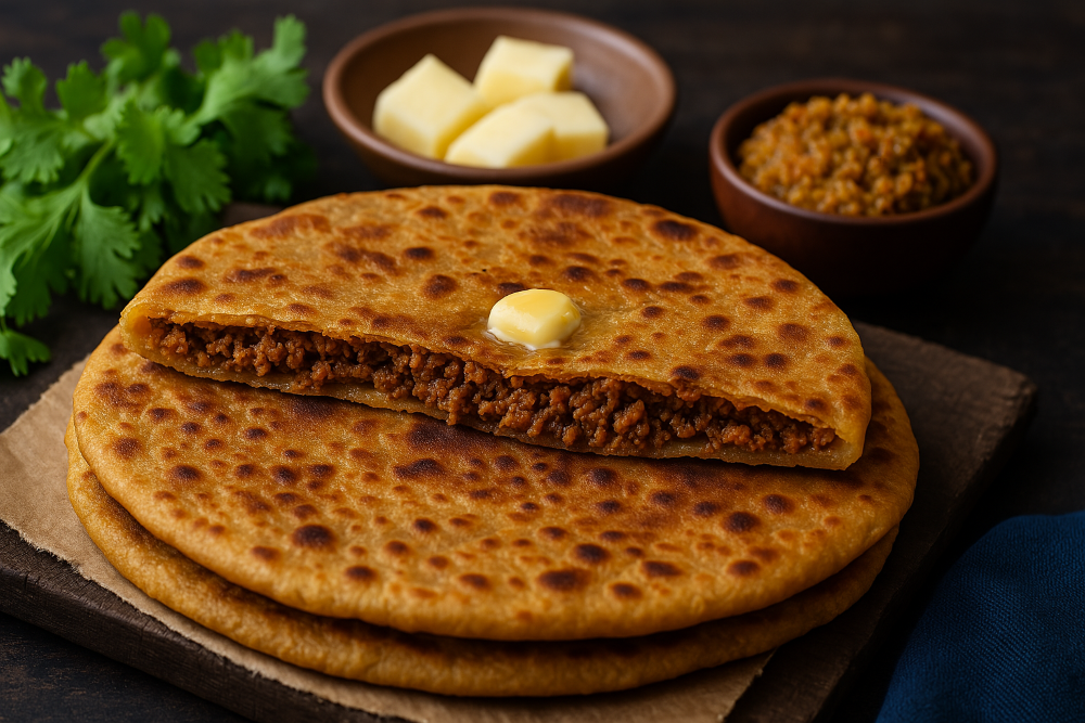 Stuffed Keema Paratha