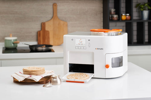 Rotimatic machine with stake of rotis