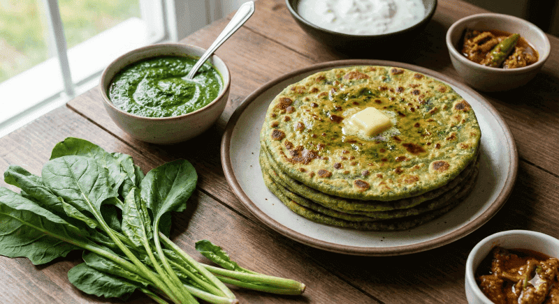 Palak Paratha Recipe 