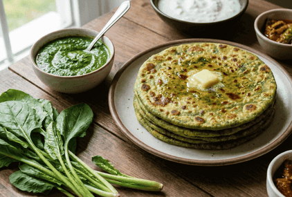Palak Paratha Recipe - Soft, Healthy & Easy Spinach Paratha