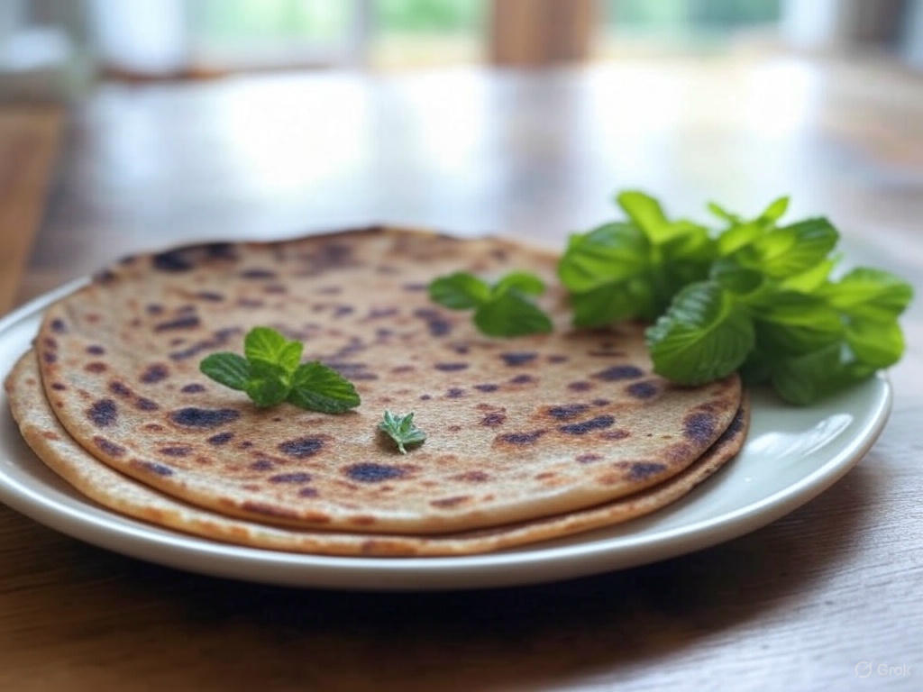 Flavourful Pudina Or Mint Paratha Recipe