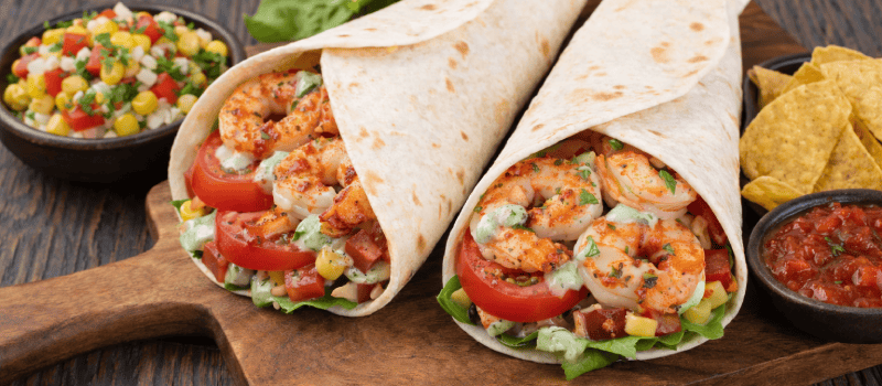 Healthy Shrimp Wrap Recipe with Fresh Ingredients
