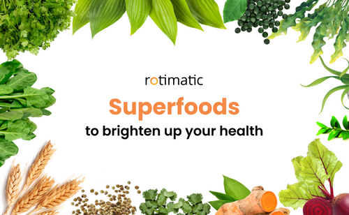 Infographic of Superfoods to brighten up your health in 2023